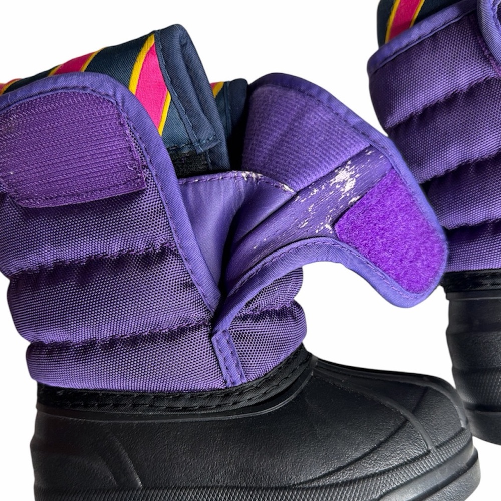 Polo Ralph Lauren Vancouver EZ Snow Boots Girls Sz 5 Fleece Lined Duck Boots - Picture 13 of 14